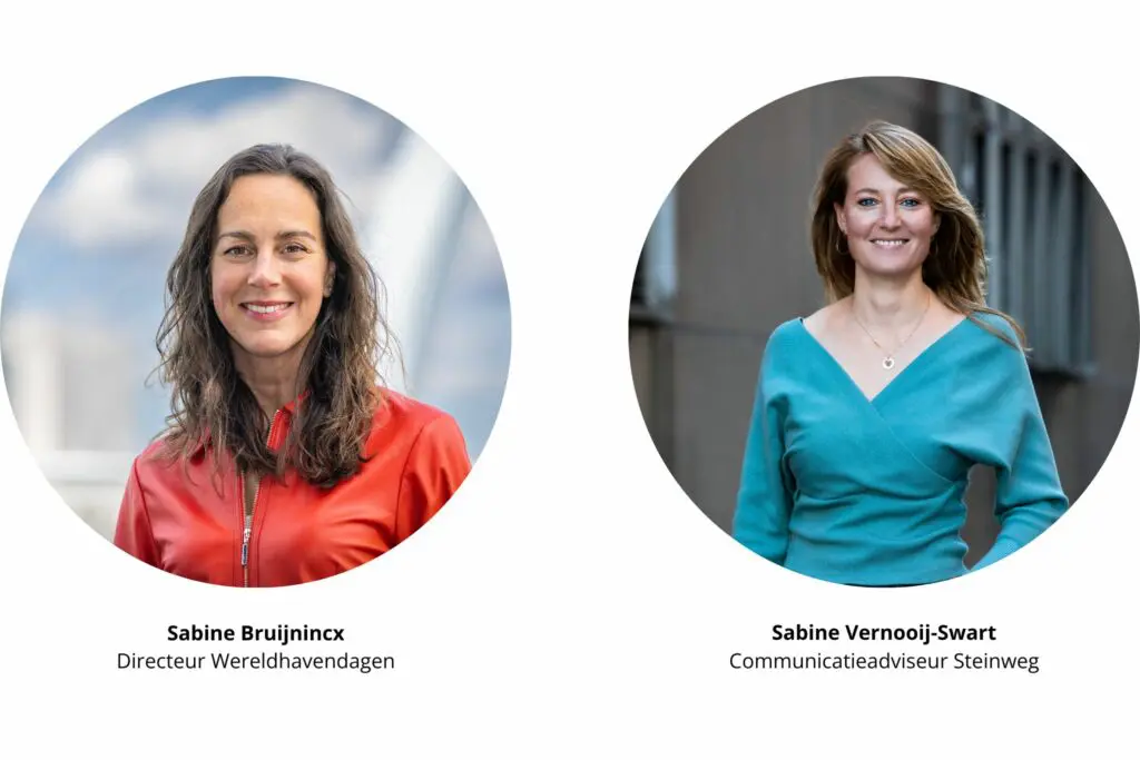 Steinweg Wereldhavendagen: Sabine Bruijnincx (Directeur Wereldhavendagen) en Sabine Vernooij-Swart (Communicatieadviseur Steinweg)