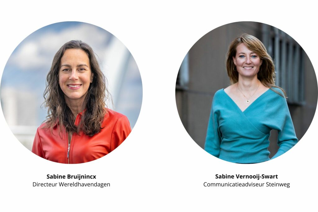 Steinweg Wereldhavendagen: Sabine Bruijnincx (Directeur Wereldhavendagen) en Sabine Vernooij-Swart (Communicatieadviseur Steinweg) 